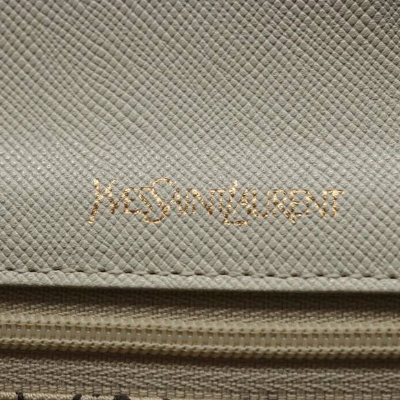 SAINT LAURENT Clutch Bag Leather White Auth ar11120 - Picture 12 of 16